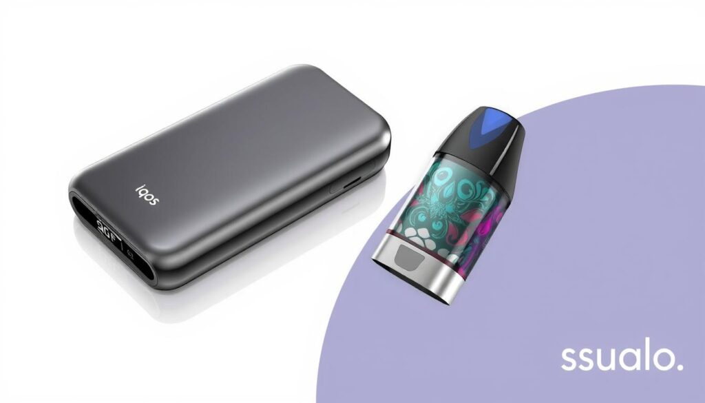 Ilustrasi IQOS dan VAPE POD